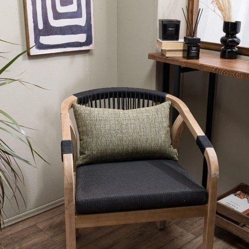 Μαξιλαροθήκη Διακοσμητική Lancaster 15 Olive Teoran 30X50 Βαμβάκι-Ακρυλικό