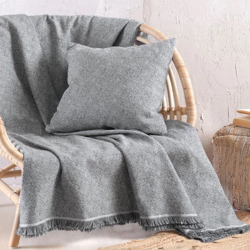 Ριχτάρι Only Grey Ρυθμός Τετραθέσιο 180x330cm Βαμβάκι-Πολυέστερ