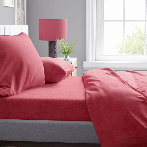 Σεντόνι Shadow 23 Red DimCol Μονό 160x240cm Βαμβάκι-Πολυέστερ