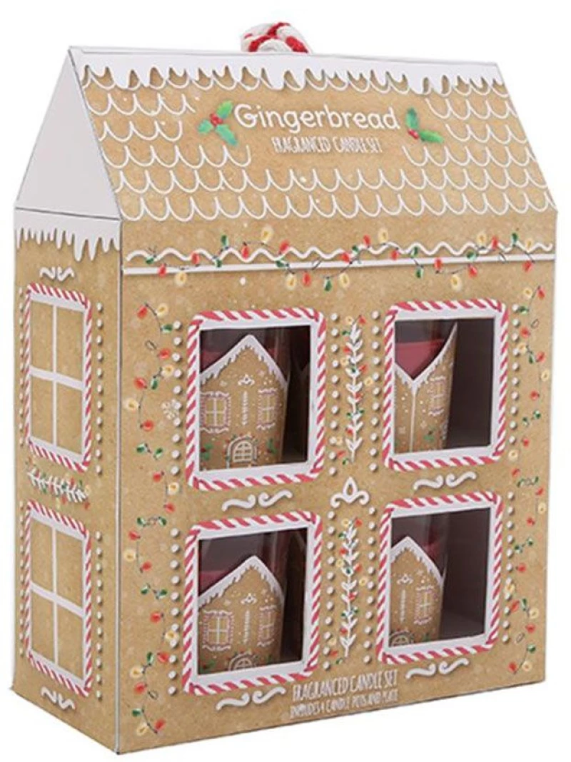 Σετ Δώρου Με Κεριά Σε Κουτί Gingerbread 014.XGB0079 Multi
