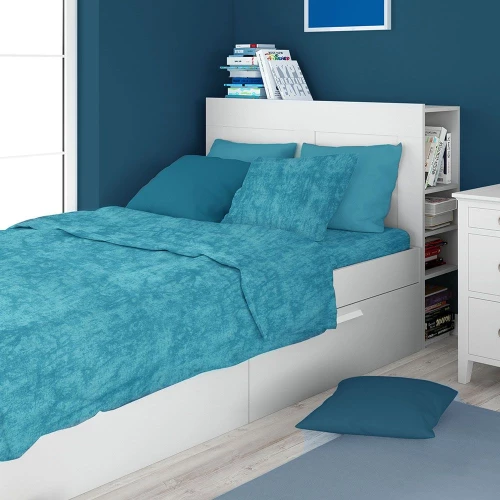Σεντόνι Premium Shadow 620 Turquoise DimCol Μονό 160x240cm 100% Βαμβάκι