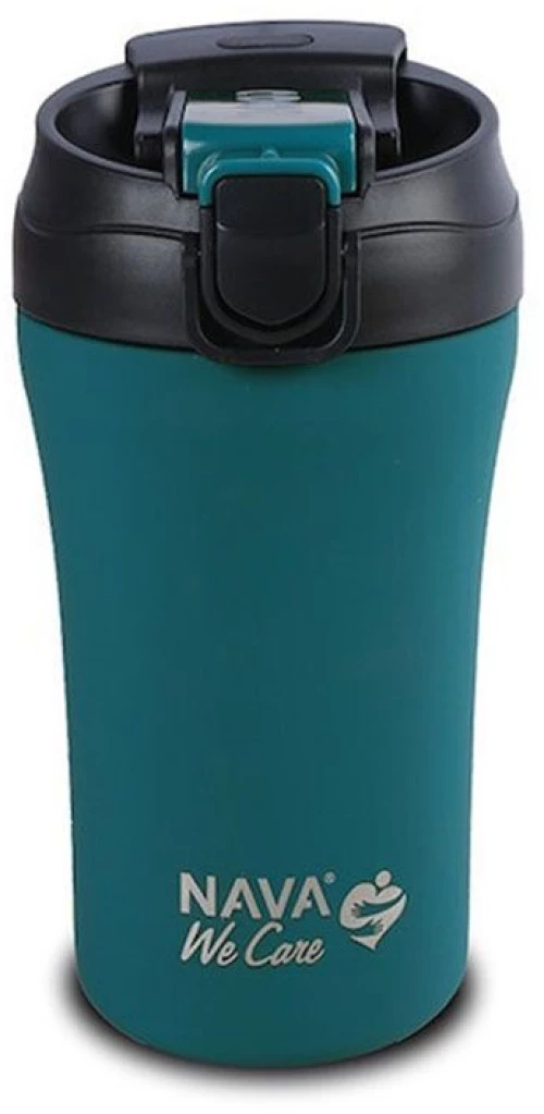 Ποτήρι - Θερμός Με Καλαμάκι We Care 10-262-150 Φ9x16,8cm 450ml Petrol Nava