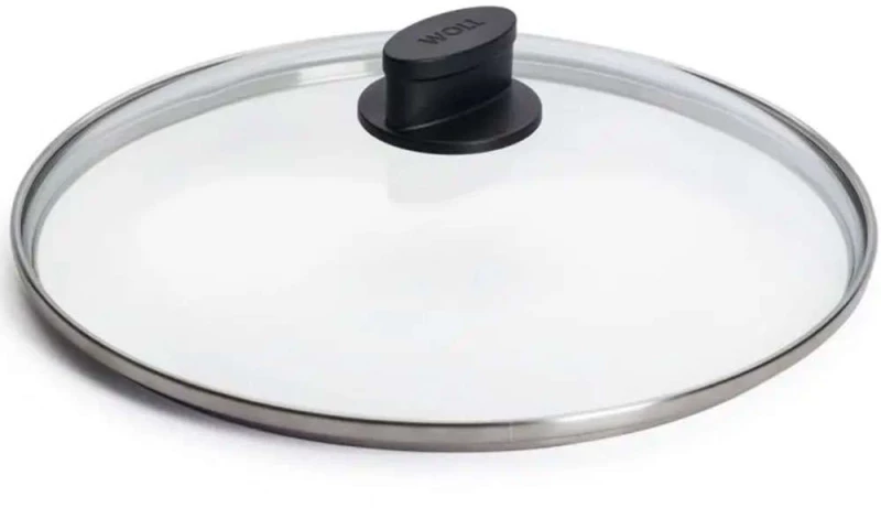Καπάκι Μαγειρικών Σκευών S28ELM 28cm Clear-Black Woll Γυαλί