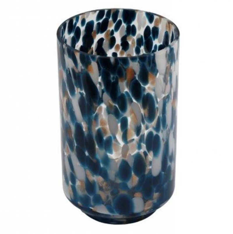 Βάζο Γυάλινο 014.OR6439 Φ15x25cm Blue-Multi Γυαλί