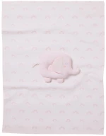 Κουβέρτα Βρεφική Πικέ 4957 White-Pink Das Home Αγκαλιάς 75x100cm 100% Βαμβάκι