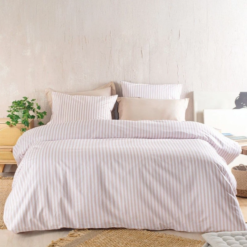 Κουβερλί Eloise (Σετ 3τμχ) Beige Ρυθμός Υπέρδιπλo 220x240cm 100% Βαμβάκι