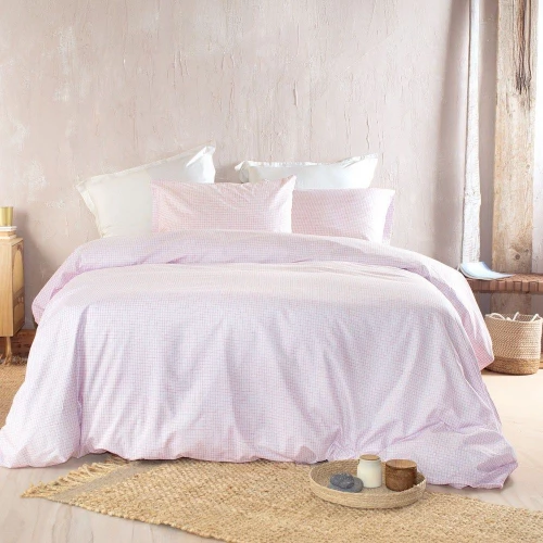 Κουβερλί Pacify (Σετ 2τμχ) Pink Ρυθμός Ημίδιπλο 160x240cm 100% Βαμβάκι
