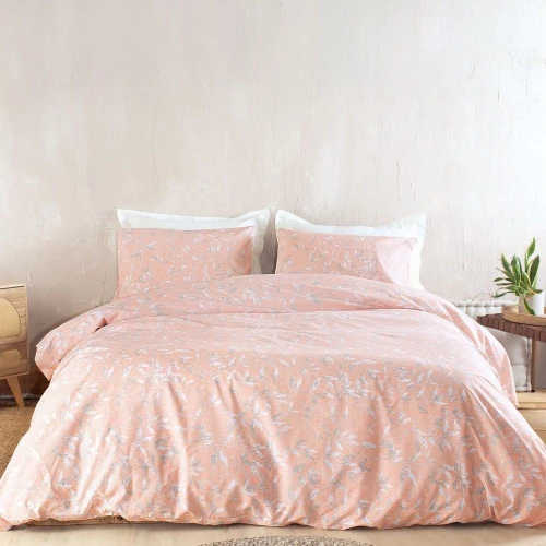 Σεντόνια Loreta (Σετ 4τμχ) Pink Ρυθμός King Size 260x280cm Βαμβάκι-Πολυέστερ