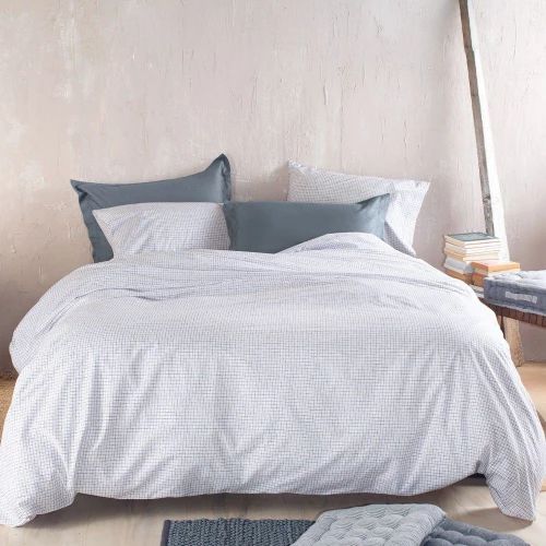 Κουβερλί Pacify (Σετ 2τμχ) White Ρυθμός Ημίδιπλο 160x240cm 100% Βαμβάκι