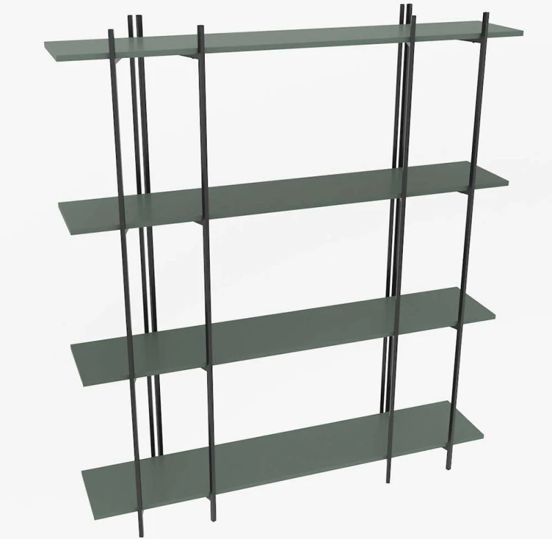 Βιβλιοθήκη Moss 875ZNA4551 160x29,6x180cm Green-Black
