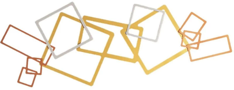 Διακοσμητικό Τοίχου 507ATP1214 45x116cm Multi-Gold Wallity Ατσάλι