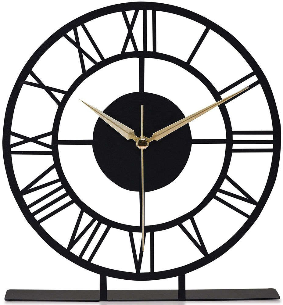 Ρολόι Επιτραπέζιο Roman 901LMN1144 22,5x24cm Black Aberto Design Μέταλλο
