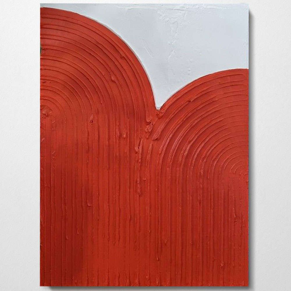 Πίνακας Καμβάς 3D 112RGN1131 50x70cm White-Red Wallity Κάθετοι Ξύλο, Καμβάς