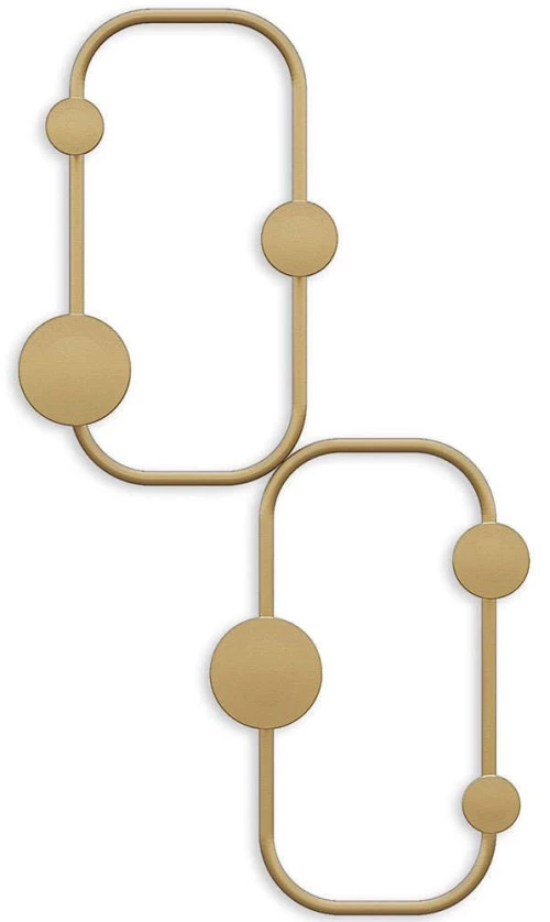 Κρεμάστρα Τοίχου 6 Θέσεων Ladybug 494PYT1160 26x5x48cm Gold Wallity Μέταλλο