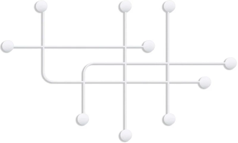 Κρεμάστρα Τοίχου 10 Θέσεων Samara 494PYT1138 107x64x10cm White Wallity Μέταλλο