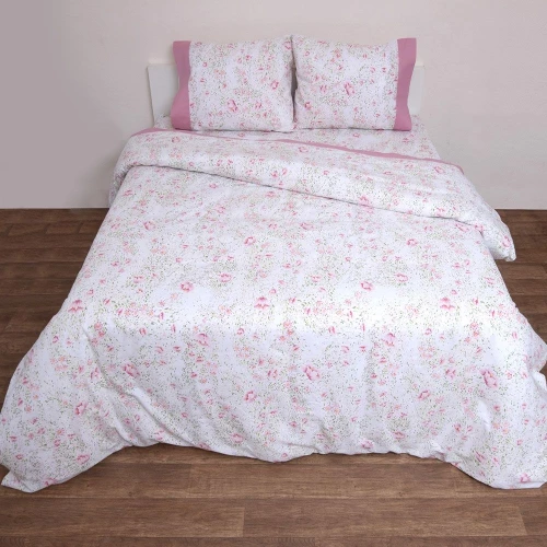 Πάπλωμα Border 3002 (Σετ 3τμχ) Pink Anna Riska Υπέρδιπλo 220x240cm 100% Βαμβάκι