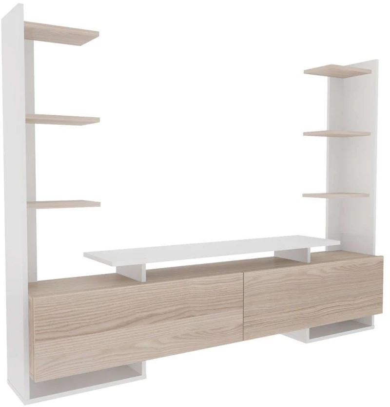 Σύνθεση Τηλεόρασης Ava 875ZNA4587 183,6x31,7x140cm White-Oak