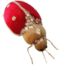 Χριστουγεννιάτικη Φιγούρα Love Bug 030316 11x9x6cm Red-Beige