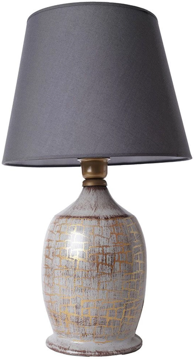 Φωτιστικό Επιτραπέζιο 687HMY2238 Φ30x55cm E27 40W Grey-Gold Opviq
