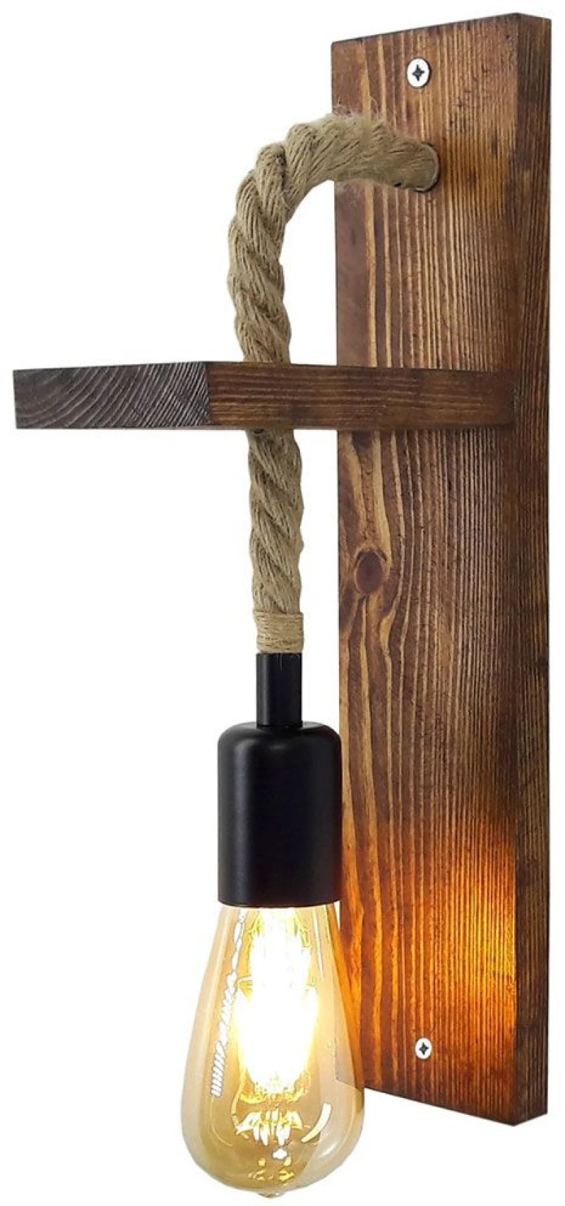 Φωτιστικό Τοίχου - Απλίκα Ahsap 806ALD1466 17x9x40cm E27 40W Walnut Opviq