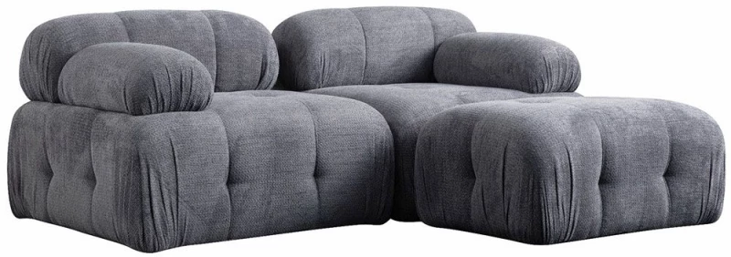 Καναπές Γωνιακός Petite 560ARE1258 190x160x75cm Grey