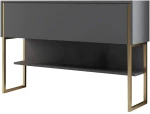 Κονσόλα Luxe 618BLY1401 120x30x80cm Gold-Anthracite Μοριοσανίδα, Μέταλλο