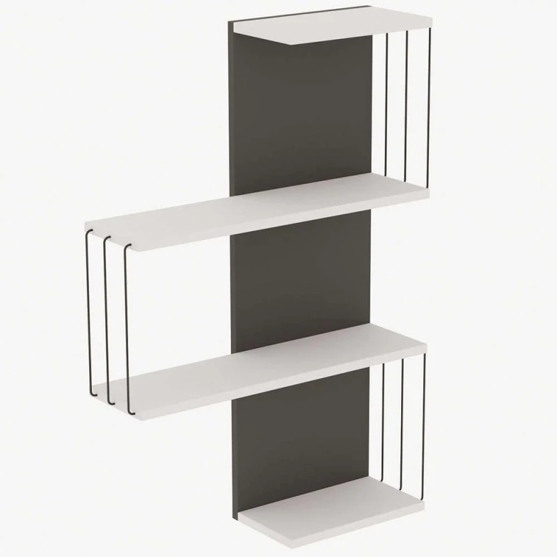 Ραφιέρα Τοίχου Cambel 854KLN1737 64x19x96cm Anthracite-White