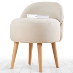 Σκαμπό Corvile 209FLF1151 46x46x64cm Cream-Natural