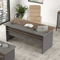 Γραφείο 956LCS1114 180x89,5x75cm Walnut-Grey