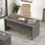 Γραφείο 956LCS1114 180x89,5x75cm Walnut-Grey