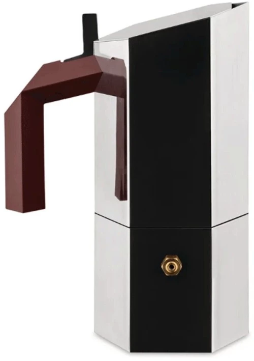 Καφετιέρα Espresso Menhir MA01/6 300ml (6Cups) Inox-Burgundy Alessi Ανοξείδωτο Ατσάλι