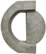 Βάζο 24-15-50022 32,5x11,5x39cm Dark Grey Marhome Κεραμικό