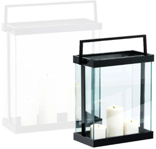 Φανάρι Luxor S 239013 33x15x43cm Black Philippi Ανοξείδωτο Ατσάλι