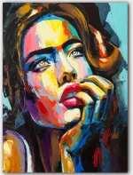 Πίνακας Καμβάς 441HPE1521 70x100cm Multi Wallity Κάθετοι Ξύλο, Καμβάς