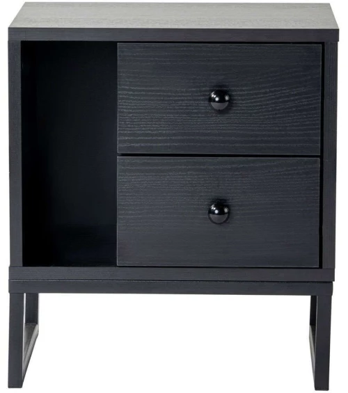 Κομοδίνο Glimmer 241NRD1411 45,2x29,5x50cm Black