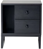 Κομοδίνο Glimmer 241NRD1411 45,2x29,5x50cm Black