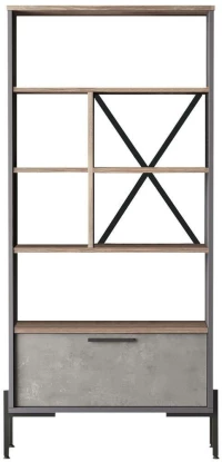 Βιβλιοθήκη 956LCS1417 75,5x44,5x160,8cm Multi-Grey