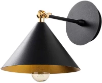 Φωτιστικό Τοίχου - Απλίκα Berceste 521SHN2152 19x26x20cm 1xE27 40W Black-Gold Opviq