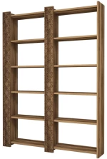Βιβλιοθήκη City 845HCT3613 124,6x24,2x170cm Walnut