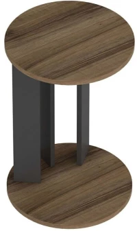 Τραπεζάκι Βοηθητικό Ema 506MNR1227 34x34x64cm Walnut-Anthracite