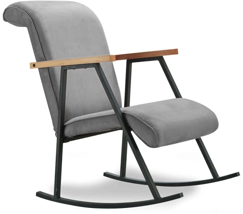 Πολυθρόνα Κουνιστή Yoka 859FTN1704 64x86x96cm Grey