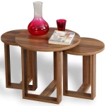 Ζιγκόν Mira (Σετ 3Τμχ) 801CMY2926 52x52x47/36x36x43/41cm Walnut