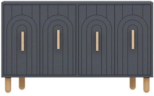 Μπουφές Tiger 327ODS1295 120x29,6x73,6cm Anthracite-Oak Μοριοσανίδα, Μελαμίνη