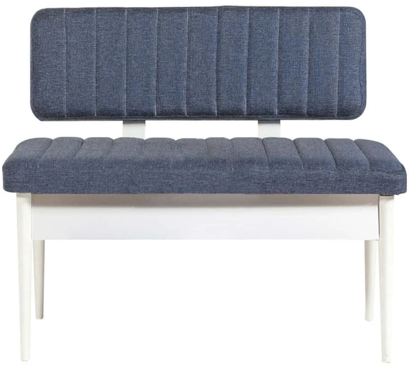 Παγκάκι Vina 869VEL5157 110x40x85cm Blue-White