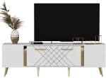 Έπιπλο Τηλεόρασης Detas 475OLV1136 150x35x48,2cm White-Gold