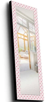 Καθρέπτης Τοίχου 755MER1149 40x120cm Multi-Pink Wallity Ξύλο,Ύφασμα