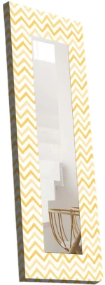 Καθρέπτης Τοίχου 814MVT1108 40x120cm Yellow-White Wallity Ξύλο, Καμβάς