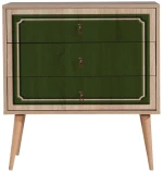Συρταριέρα Trio 869VEL3439 80x40x90cm Oak-Green