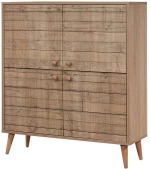 Παπουτσοθήκη - Ντουλάπι Multilux 863SPH3933 95x36x111cm Oak Μοριοσανίδα,Ξύλο