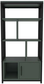 Βιβλιοθήκη Valero 875ZNA4571 60x29,6x120cm Black-Green